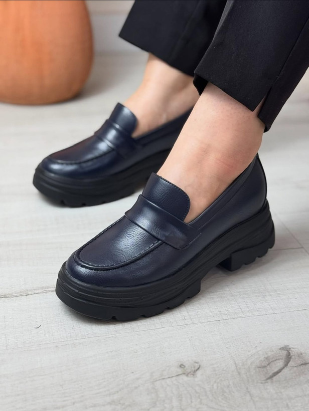 لوفر لژمخفی شیک زنانه سرمه ای