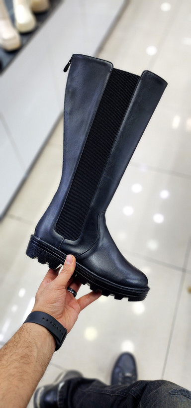 بوت بلند دخترانه تمام مشکی