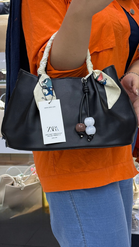 کیف تمام مشکی منقوله دار شیک