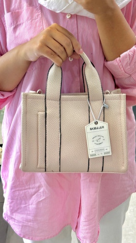 کیف رنگ طوسی و صورتی