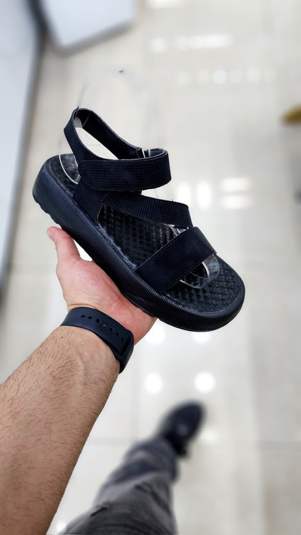 کفش تابستانی جلو باز رنگ مشکی ترند سال