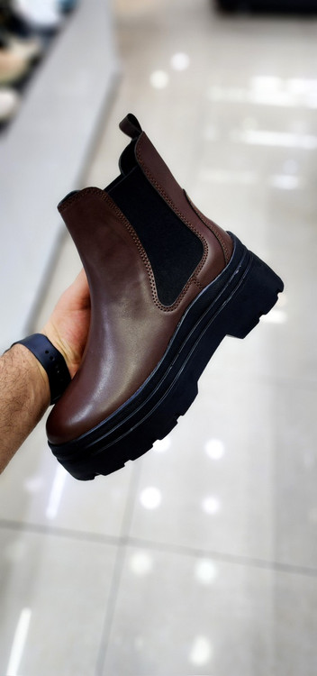 بوت بغل کش مدل چلسی رنگ قهوه ای