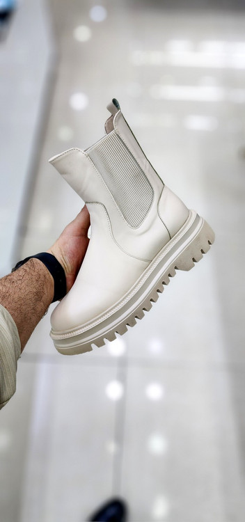 نیمبوت بغل کش رنگ کرم ساده و جدید