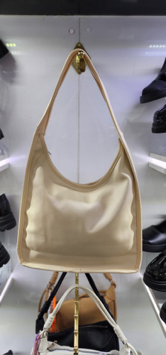 کیف دوشی رنگ کرمی ساده و شیک