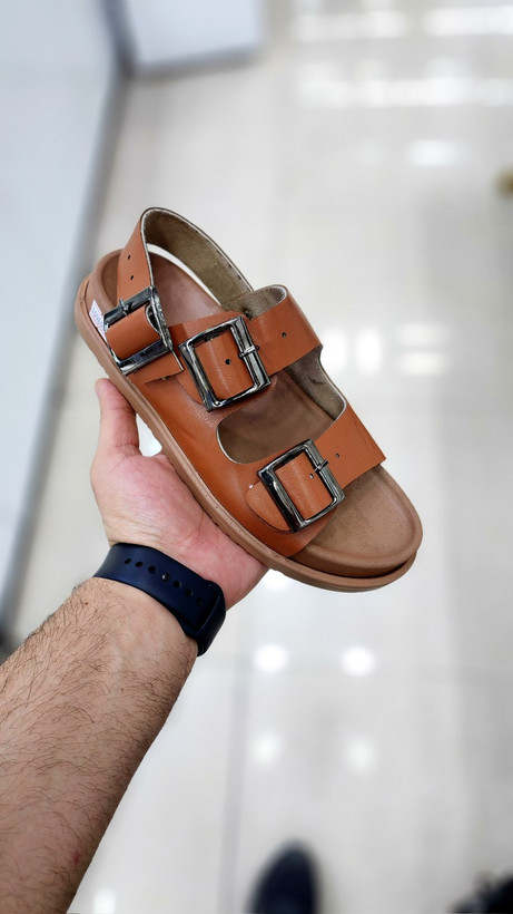 صندل تابستانی رنگ عسلی برای روزانه