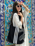 کیف برزنتی مارکدار ادیداس رنگ مشکی