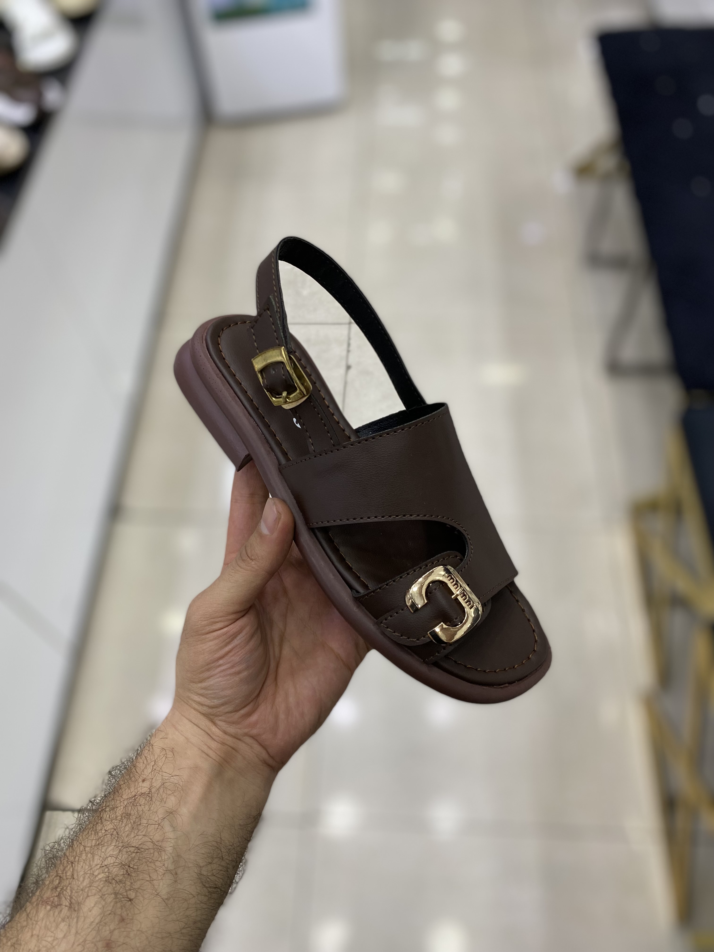 صندل تابستانی دخترانه رنگ قهوه ای جدید